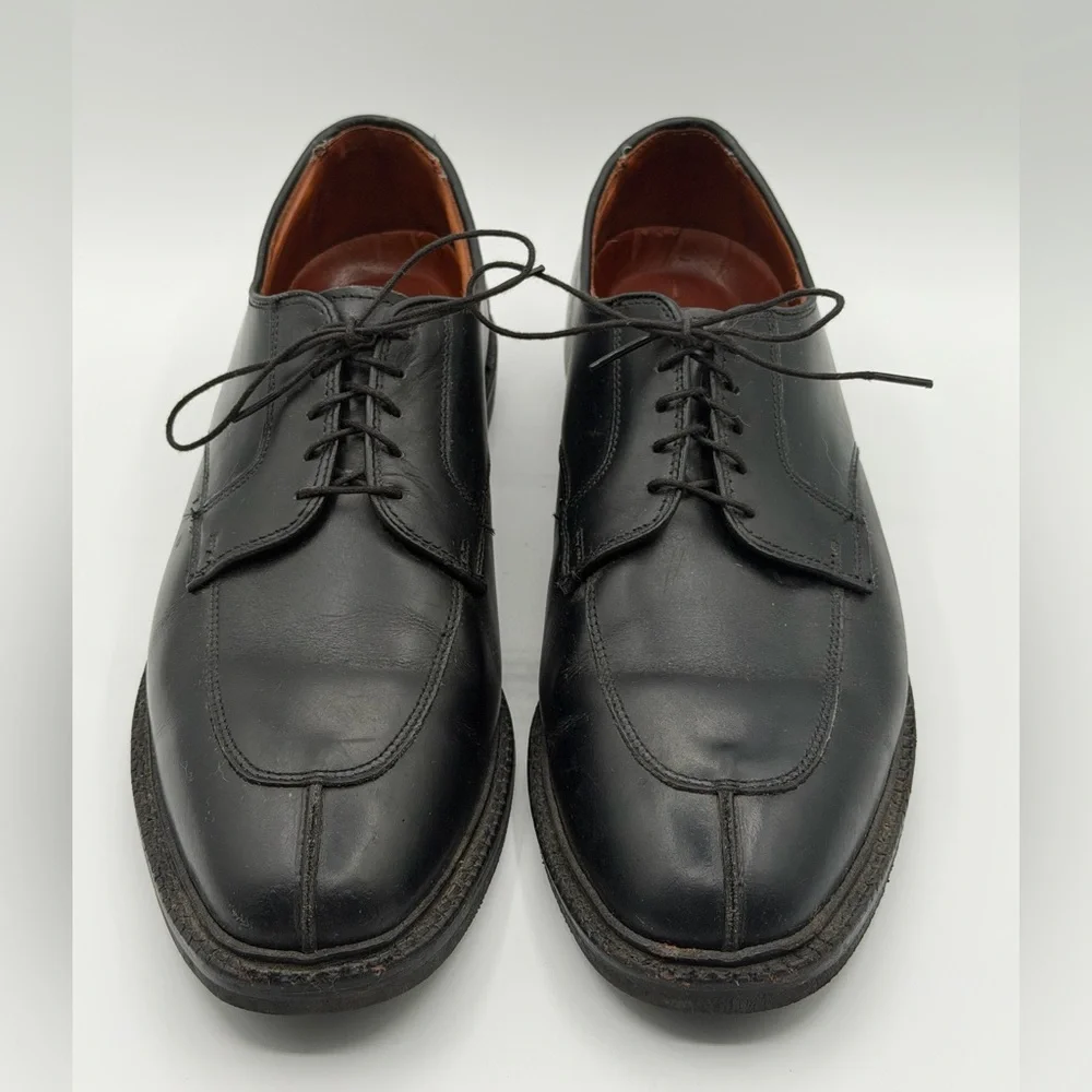 Allen Edmonds Black Ashton Leather Split Toe Rubber Sole Derby Men's Size 11.5